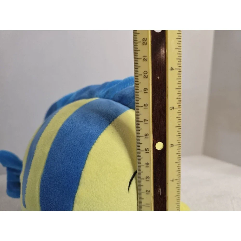Disney‎ Princess Flounder Plush The Little Mermaid Yellow Blue Fish Toy 7